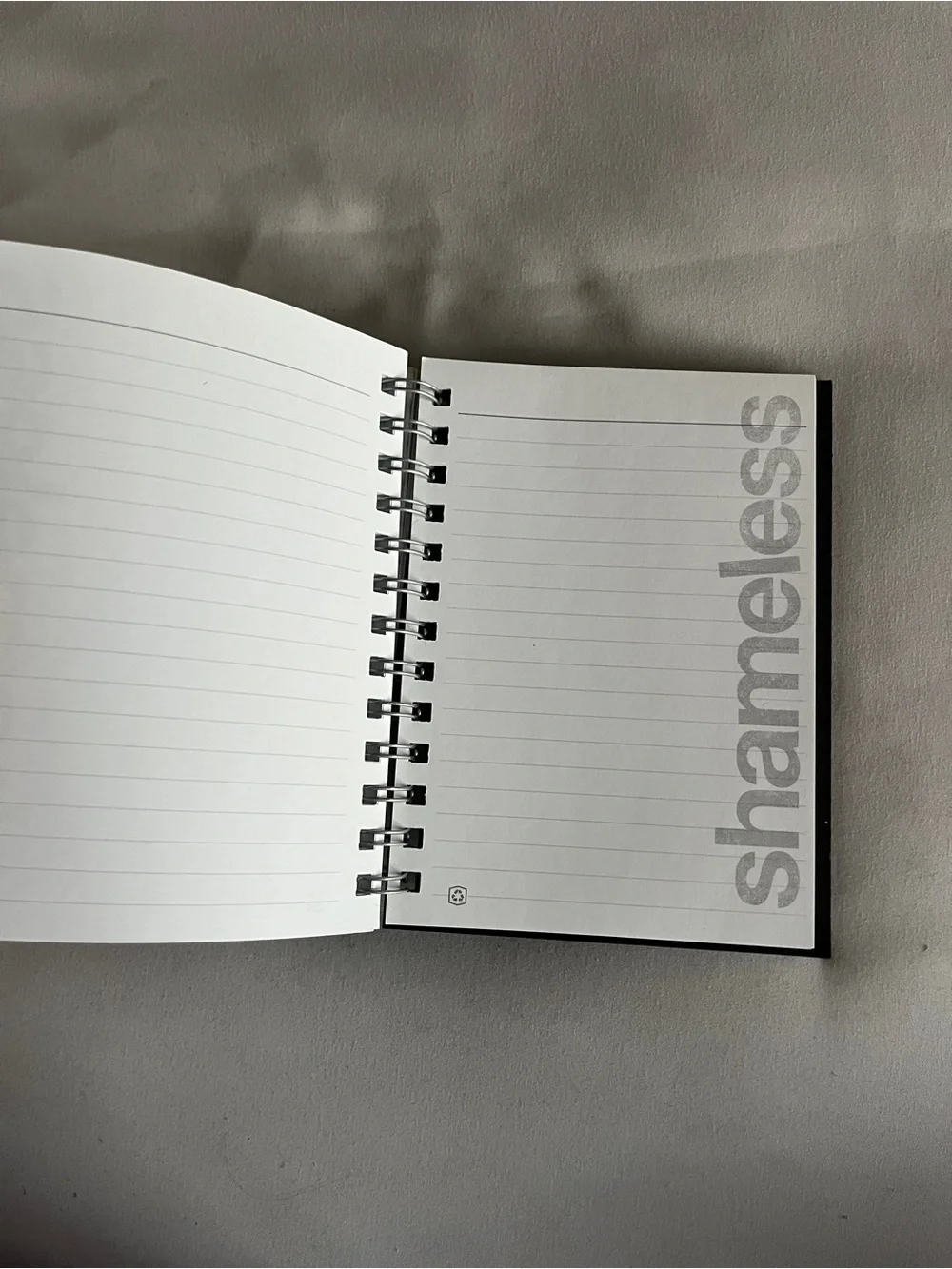 Notebook shameless silver